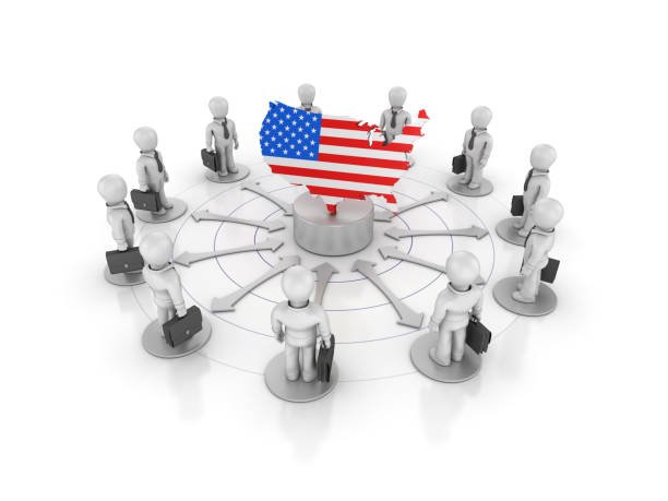 Blackboards display a USA map and checklist, representing the best directories for local small business listings.