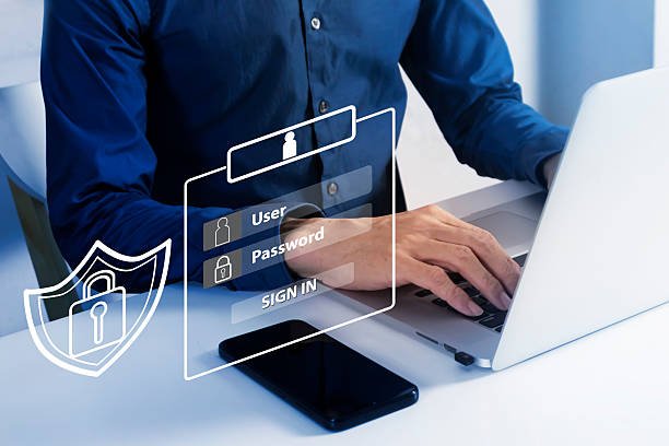 Visual guide illustrating how to securely create an online account for verifying USA local businesses.