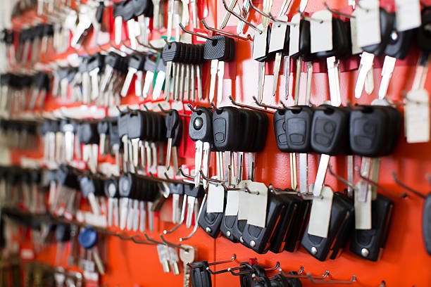 Showcasing the expertise of a locksmith in automotive services.