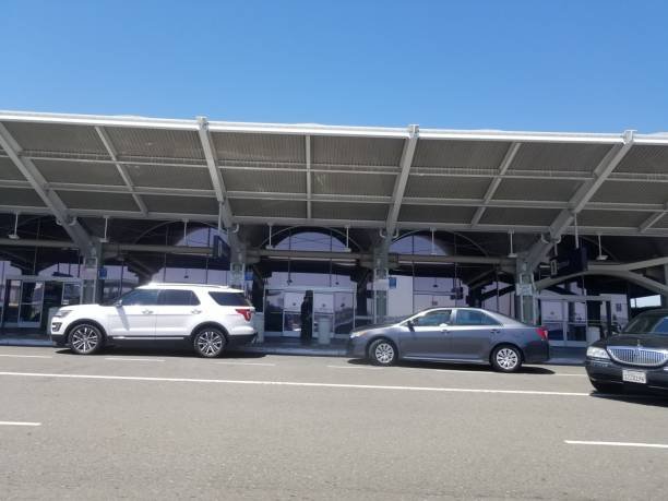  Vehicles on the road, illustrating a private airport car service in operation.