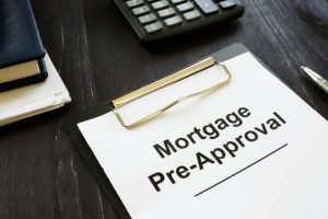 Pre-approval mortgage application form, outlining necessary information for assessing eligibility and loan options.