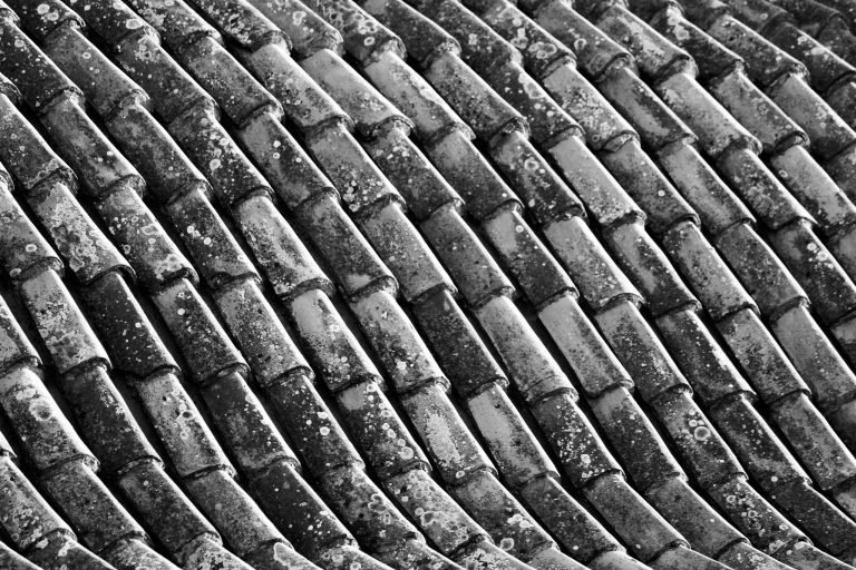 Close-up of asphalt shingle roof texture
