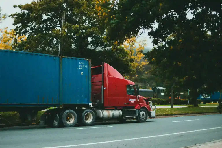 A moving truck loaded with boxes and furniture