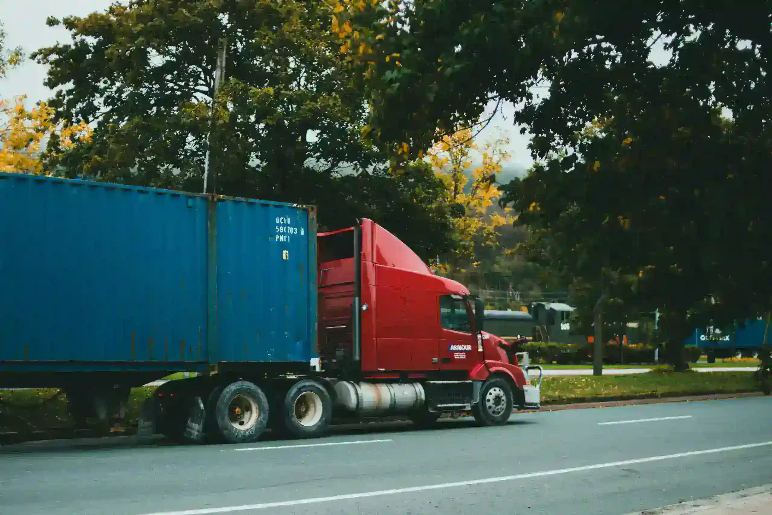 A moving truck loaded with boxes and furniture