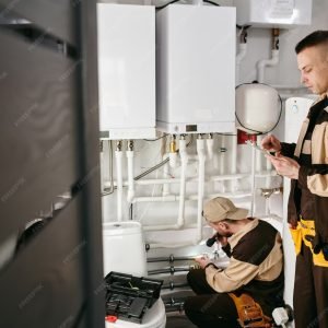 imgi_39_young-repairman-using-digital-tablet-against-his-colleague-repairing-pipes_274679-21886